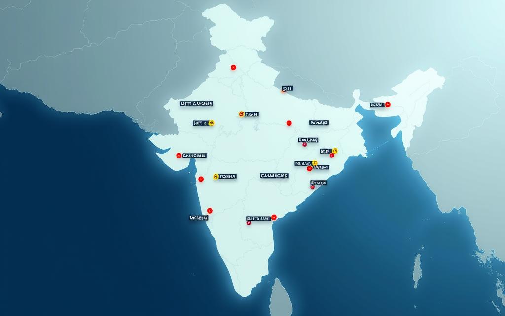 NIT campuses India distribution map